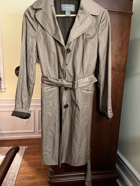 Ann Taylor Taupe Lightweight Trench Coat